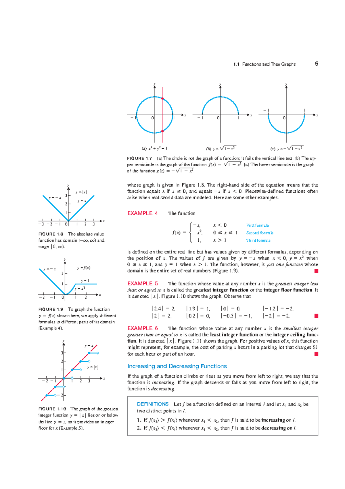 Functions and Their Graphs: Key Concepts and Examples (MATH 5) - Studocu