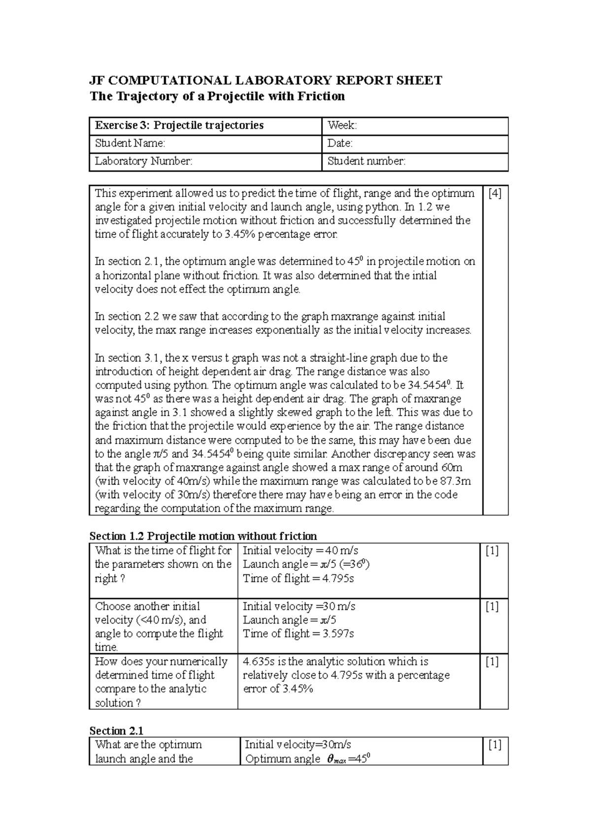 Geiger counter VLAB - JUNIOR FRESH LABORATORY REPORT SHEET ...