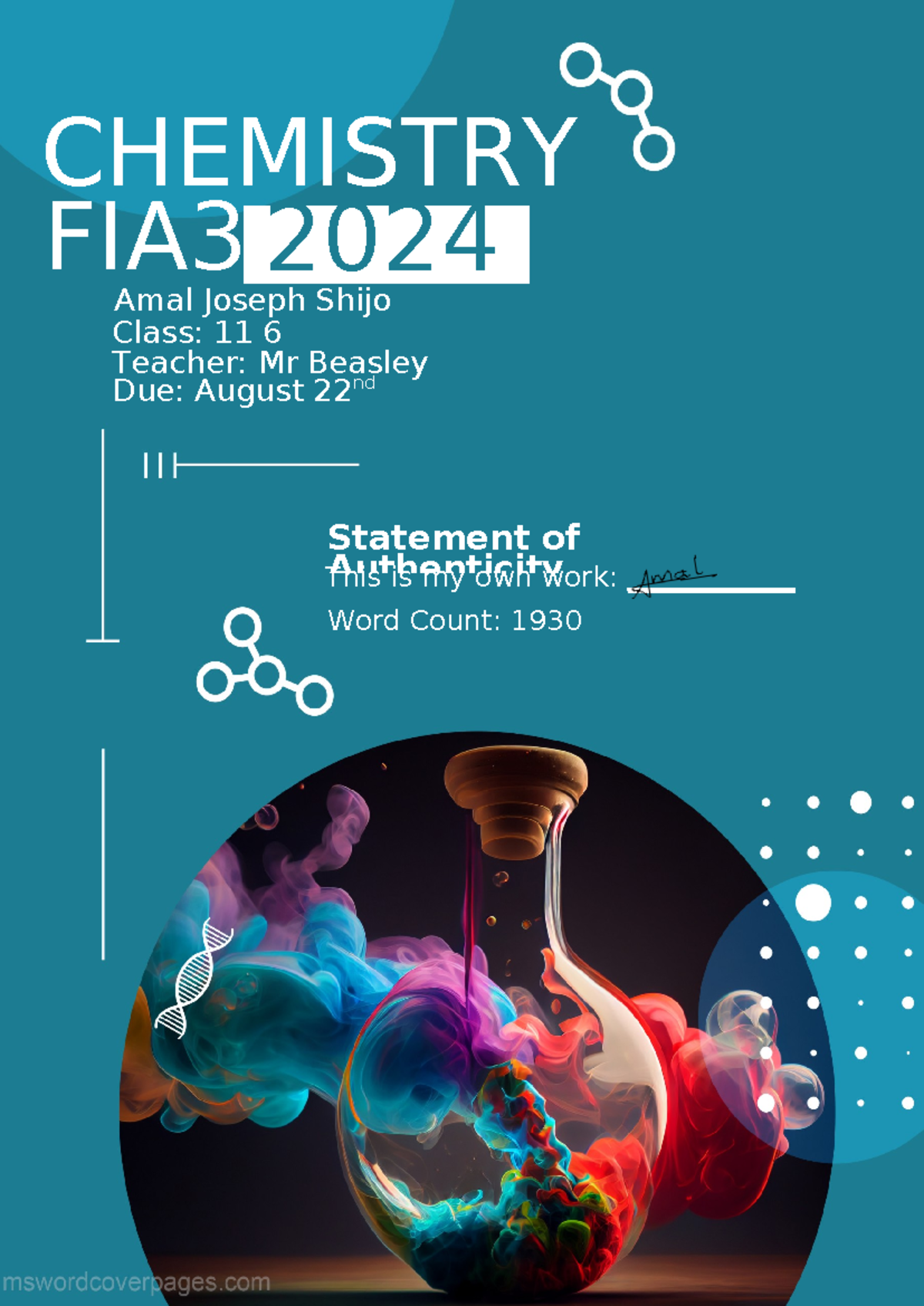 Chemistry FIA3 - Investigation of Biofuels vs Fossil Fuels - Studocu