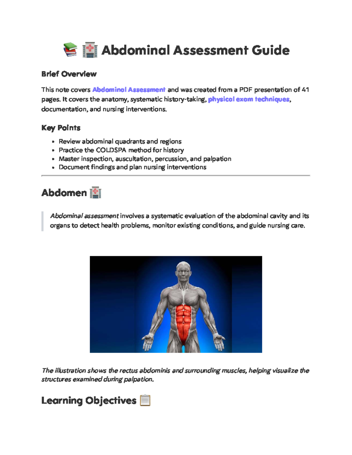 Abdominal Assessment Guide: Key Techniques & Nursing Interventions ...