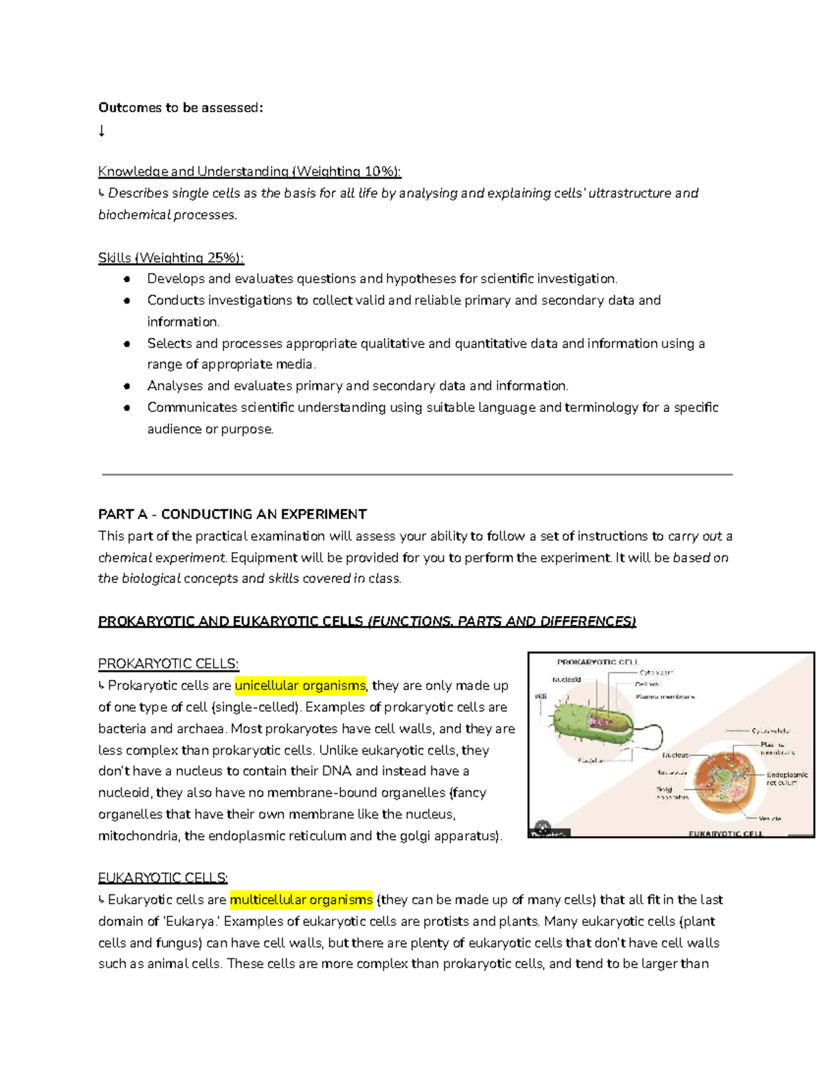 Biology Notes - Module 1: Cells as the Basis of Life - Studocu