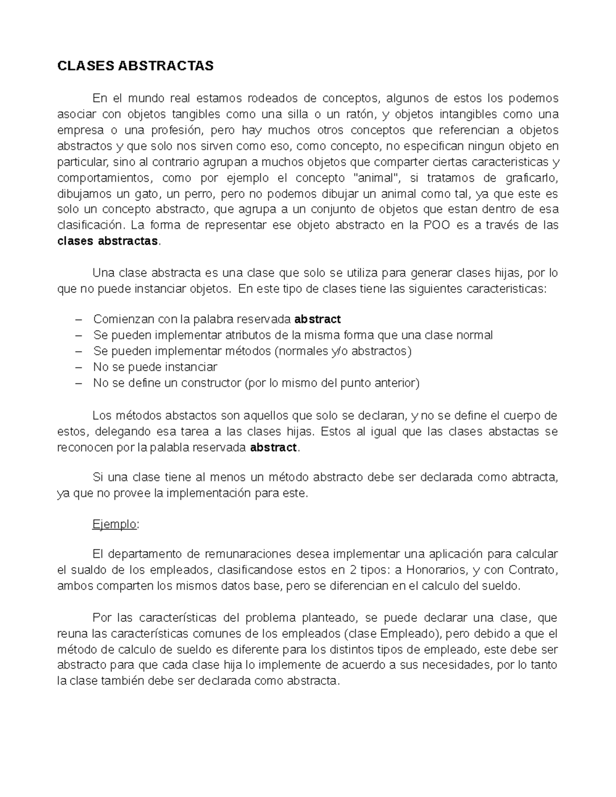 Java - Clases Abstractas - CLASES ABSTRACTAS En el mundo real estamos ...