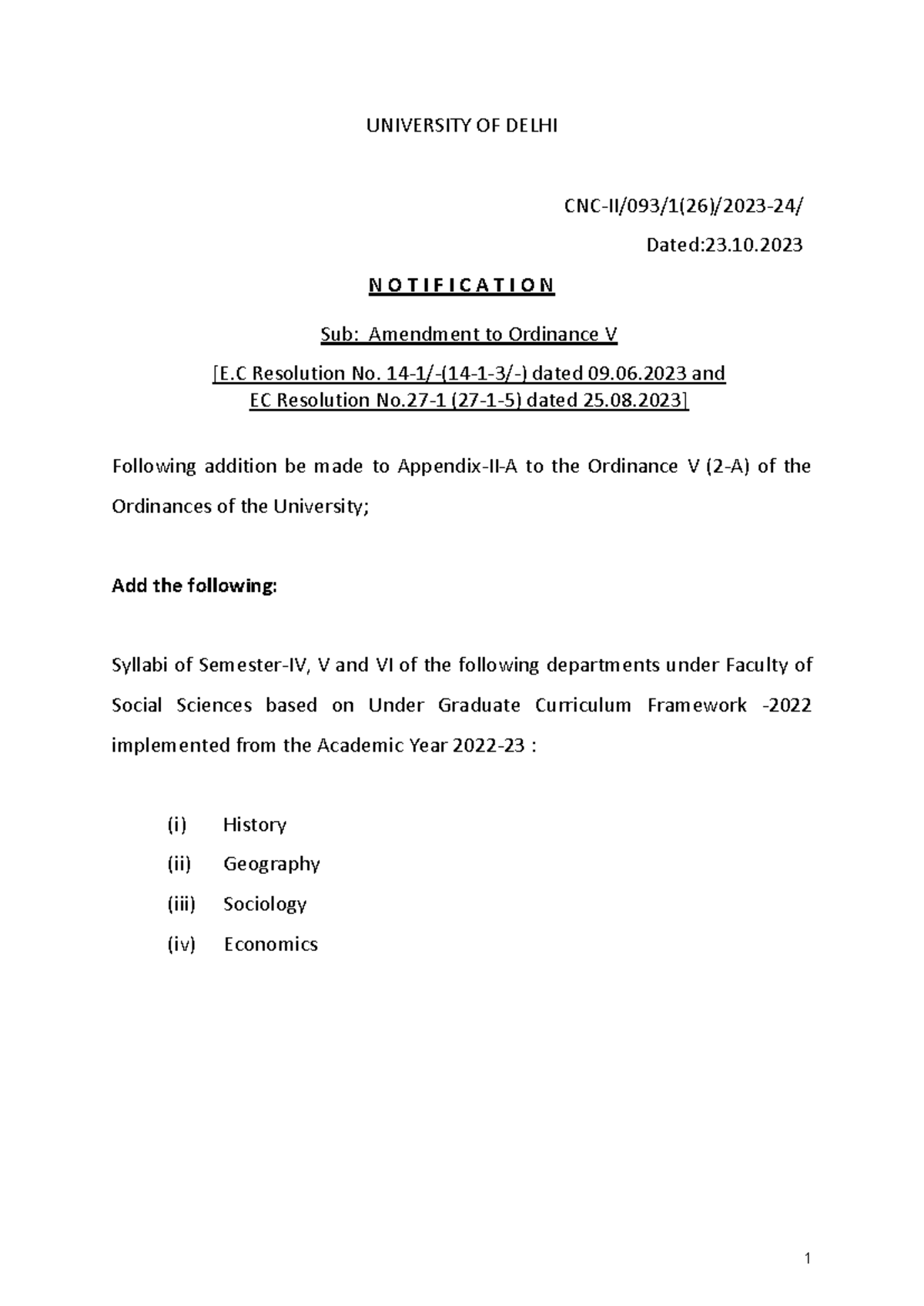 UGCF NEP 5th Sem History Syllabus Updates and Course Details - Studocu