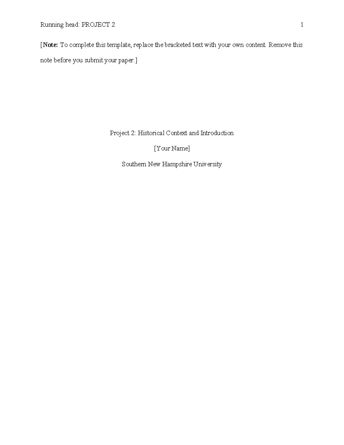 HIS 100 Historical Context and Introduction Template - Running head ...