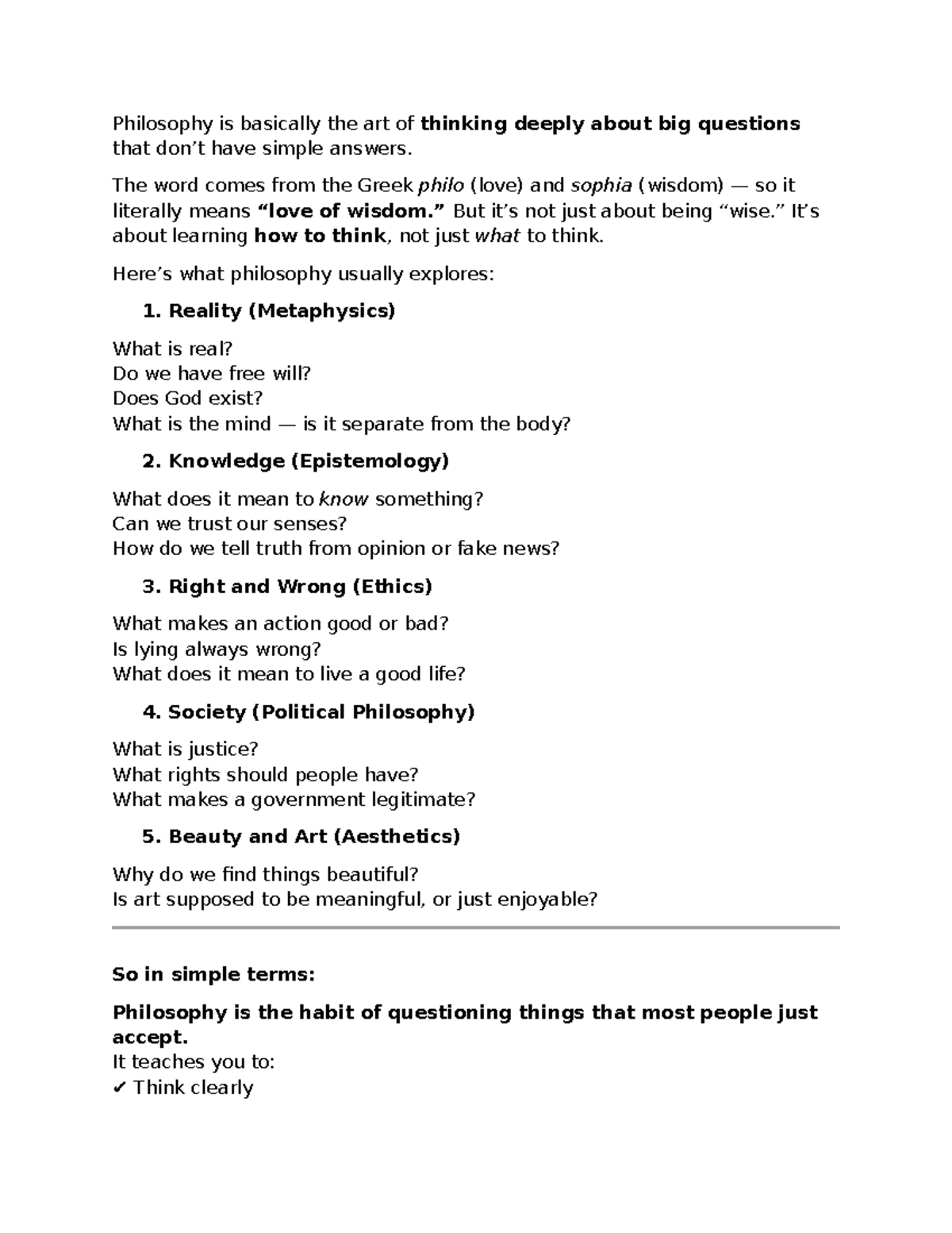 Philosophy 101: Exploring the Art of Deep Thinking and Big Questions ...