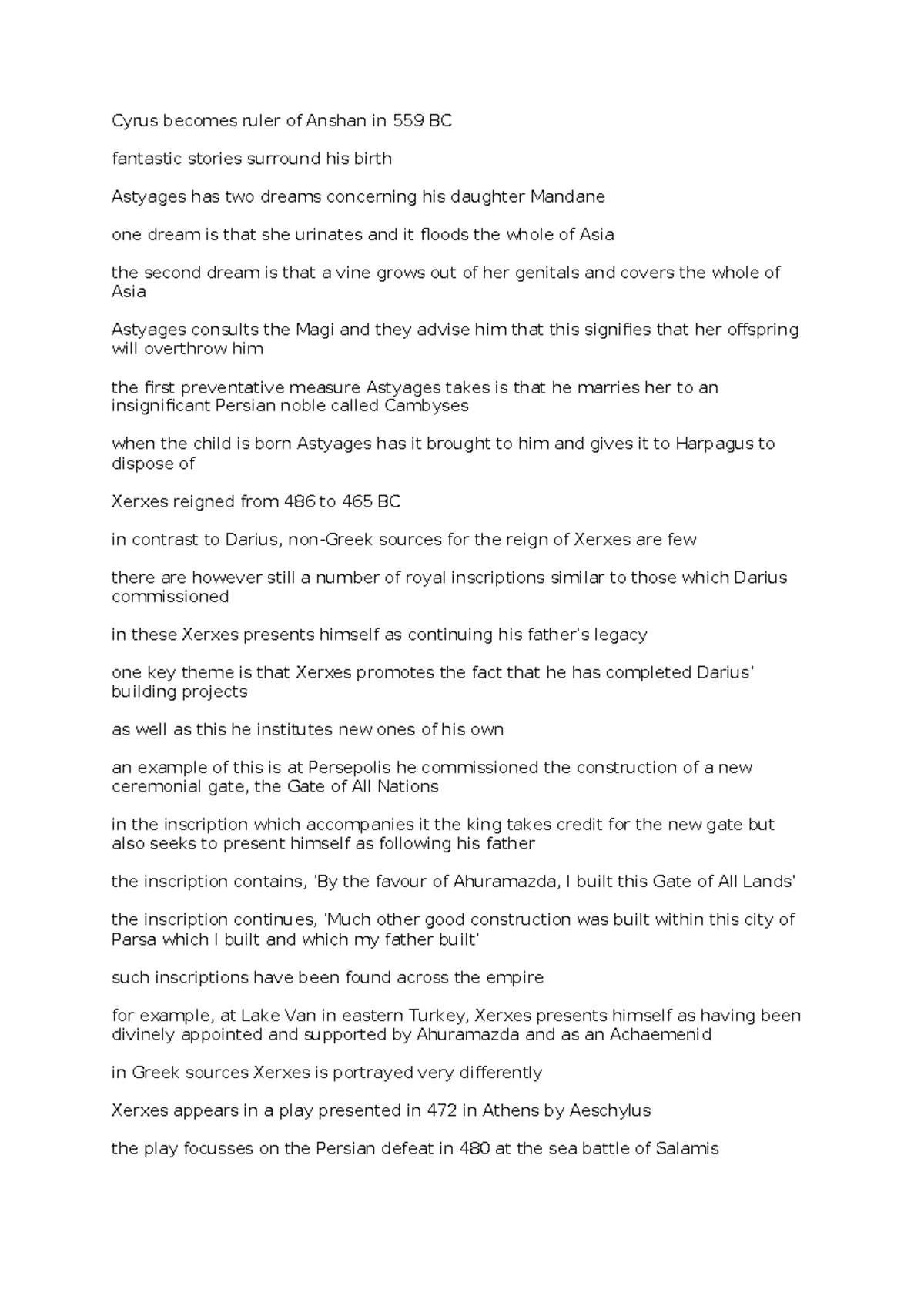 Help sheet - Cyrus becomes ruler of Anshan in 559 BC fantastic stories ...