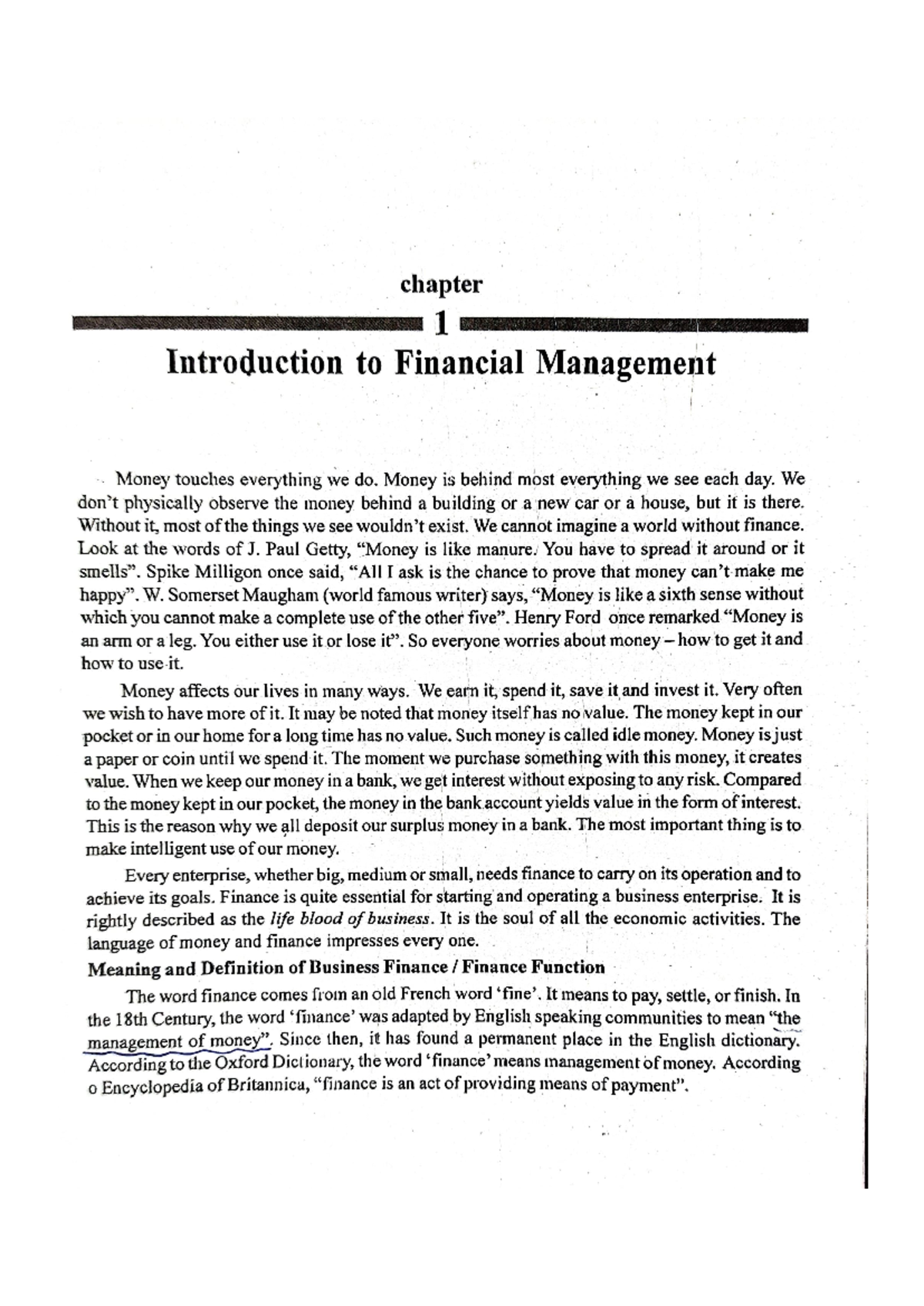 Intro to Financial Management - Chapter 1 (FINM 1) - Studocu