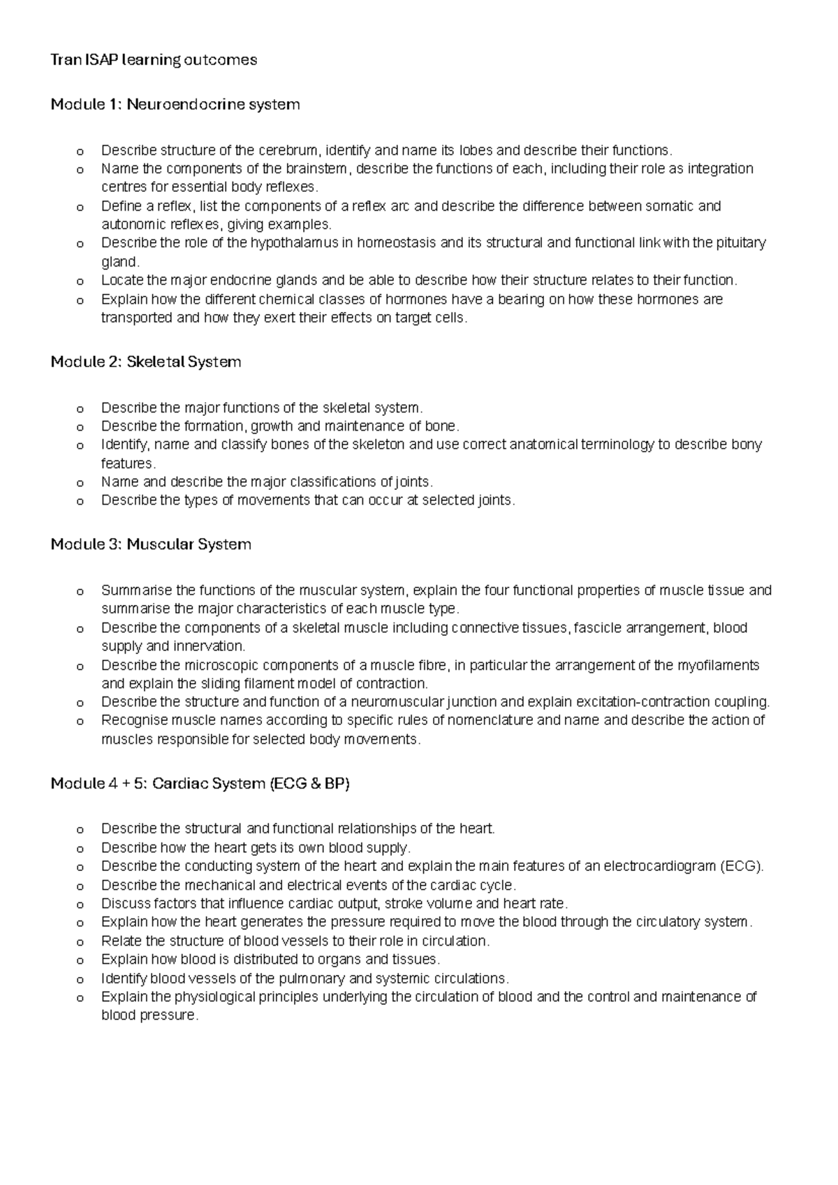 ISAP Study Guide: Neuroendocrine, Skeletal, Muscular & Cardiac Systems ...