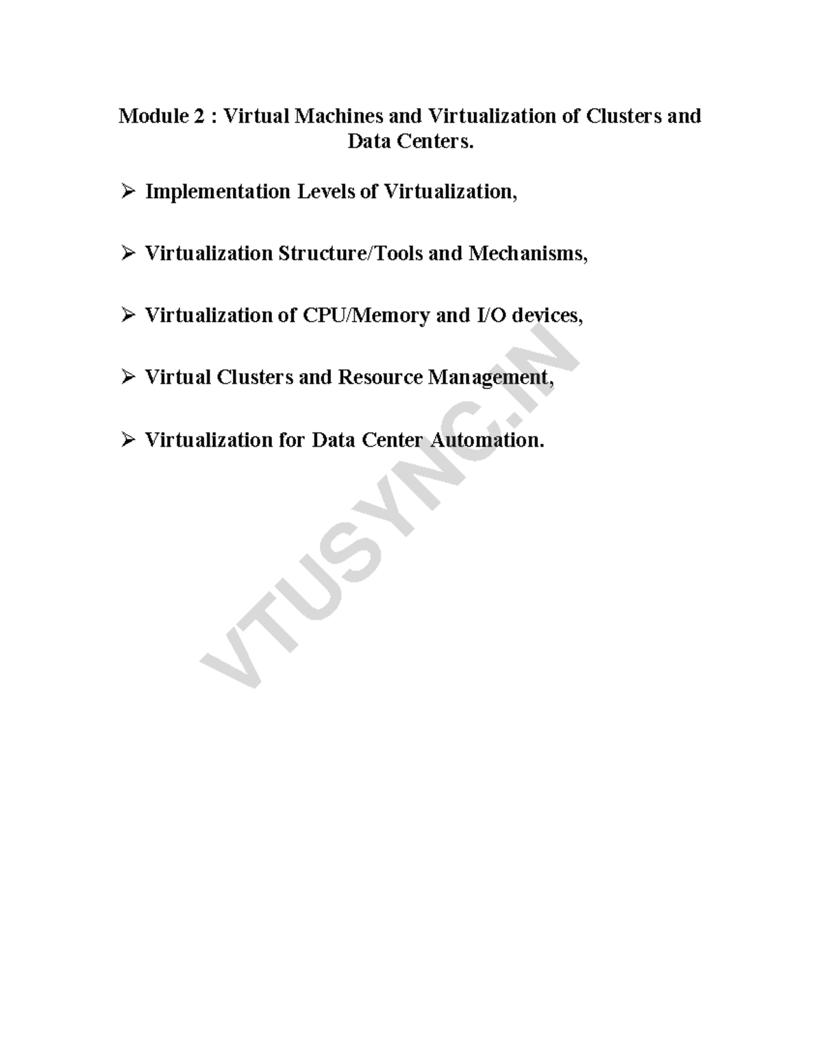CC M-2: Virtual Machines & Virtualization in Clusters and Data Centers ...