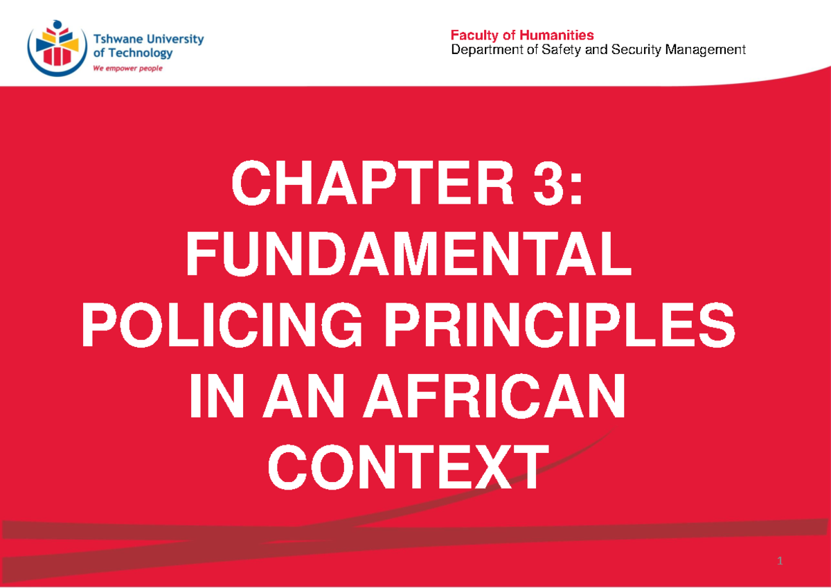 2025 CHAPTER 3: FUNDAMENTAL POLICING PRINCIPLES IN AFRICA - Studocu