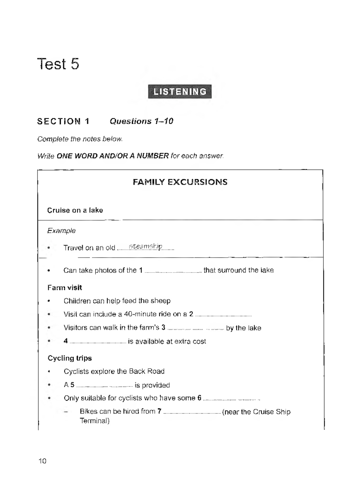 Test 5 Listening and Reading Questions with Answers - Studocu