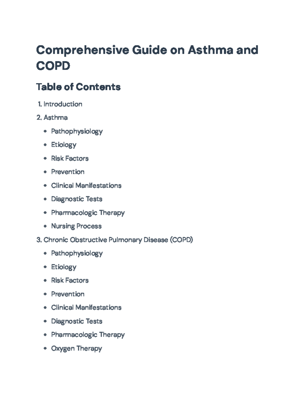 Asthma and COPD Comprehensive Guide: Pathophysiology, Treatment & Care ...