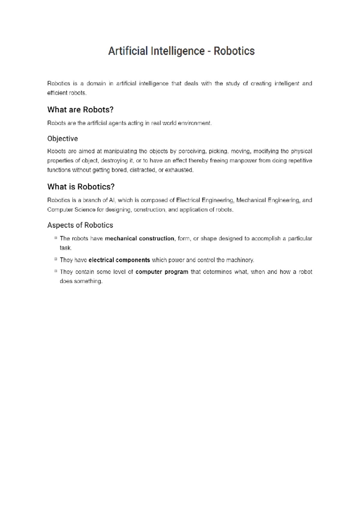 Unit 3 AI - AI notes - Bba Aviation Managem5 - Studocu
