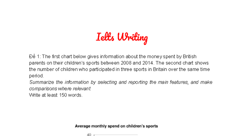 Ielts Writing Task Overview: Charts & Diagrams Analysis - Studocu