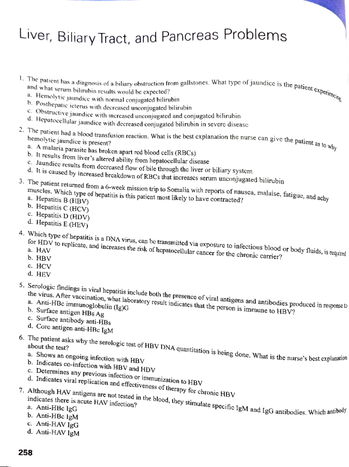 Chapter 48 - Med surg practice - Liver, Biliary Tract, and Pancreas ...