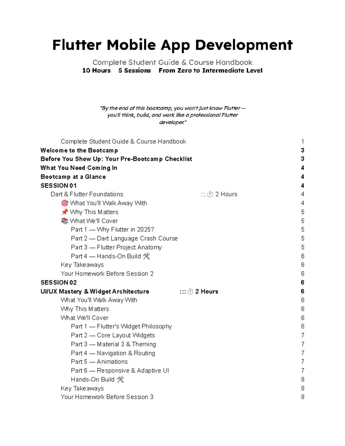Flutter Mobile App Development Handbook: Complete Guide for CWH ...