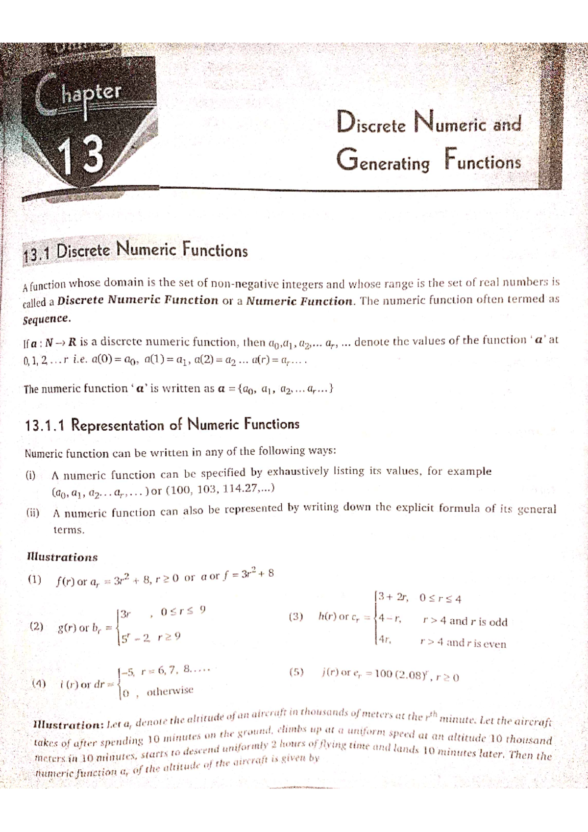 Numeric & Generating Functions: Discrete Math Concepts (B.E.) - Studocu