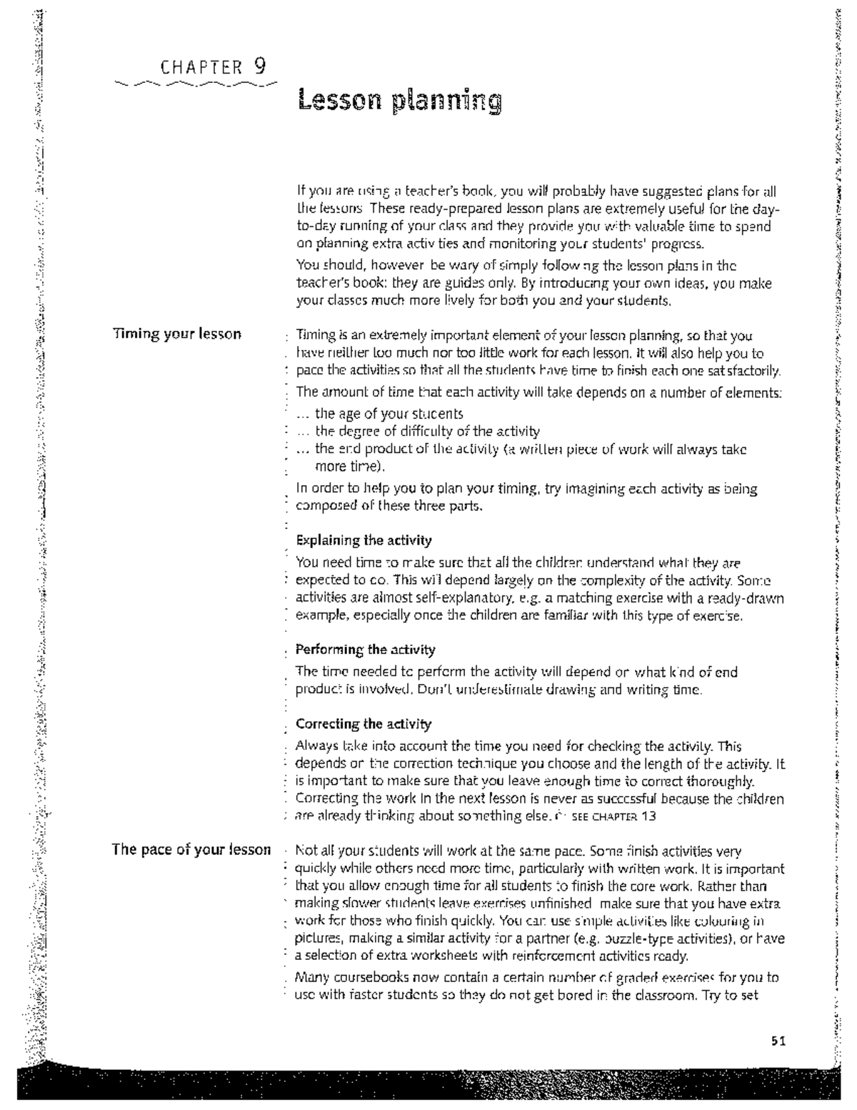 CHAPTER 9 B N Iy: Effective Timing in Lesson Planning - Studocu