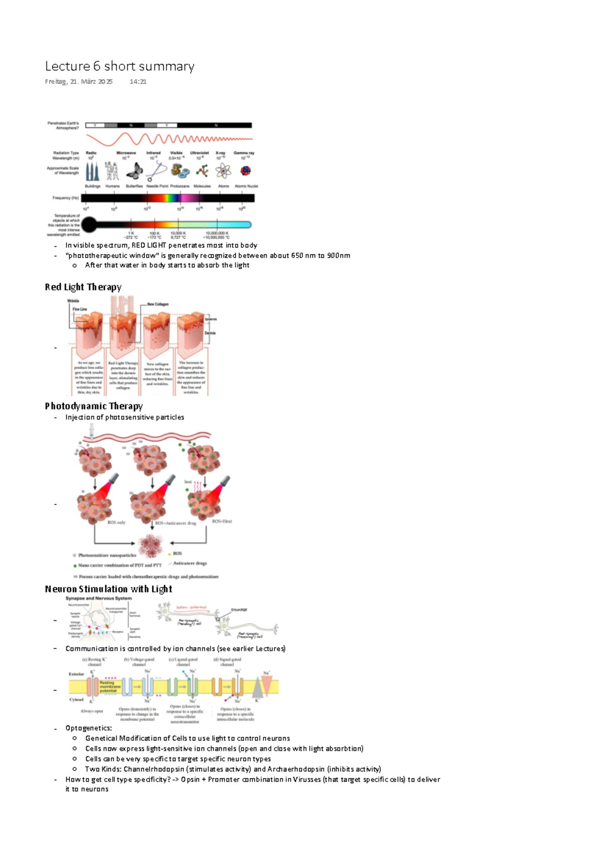 Bioelectricity Lecture 6: Summary of Red Light Therapy Concepts ...