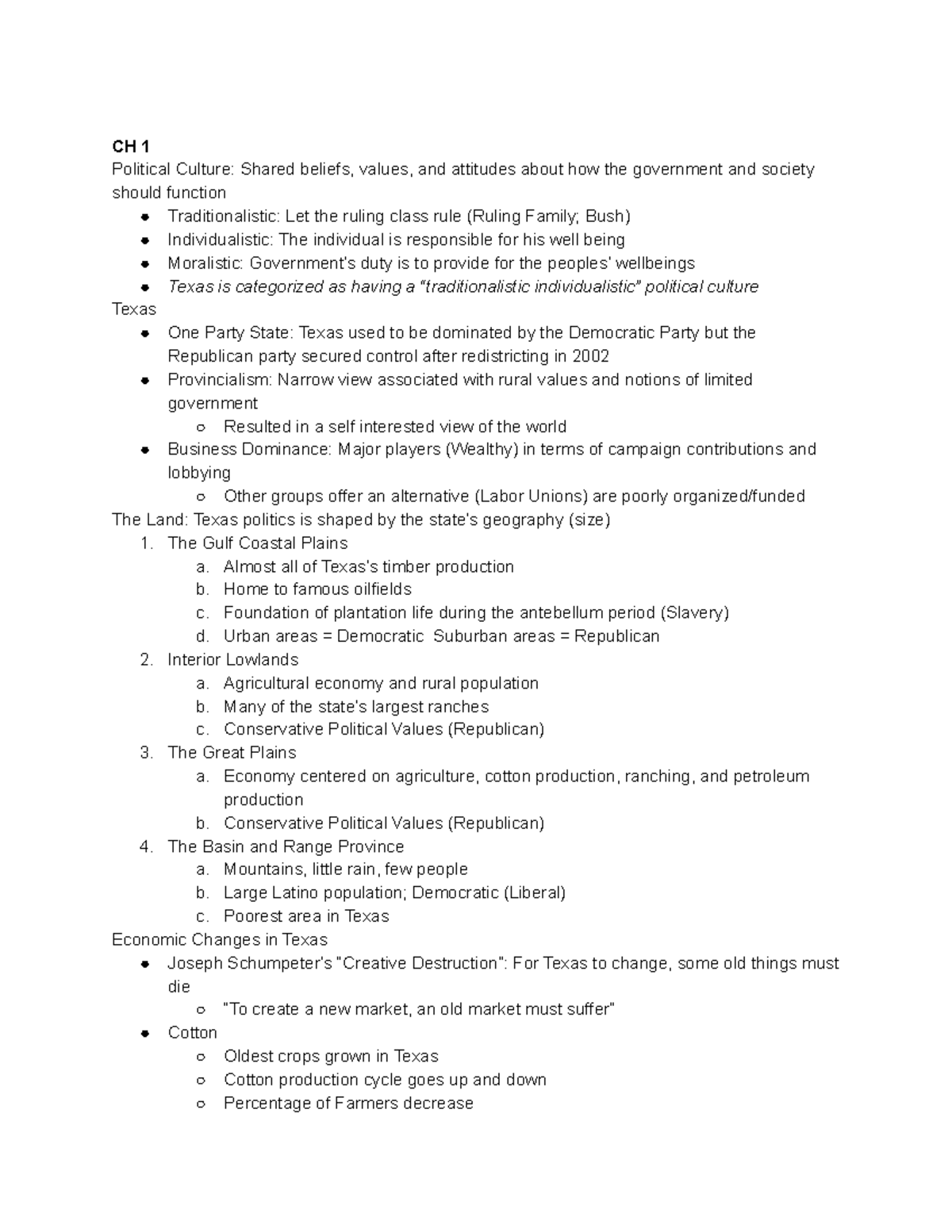 GOVT 2306 - State and local government lecture notes from 2019 with ...