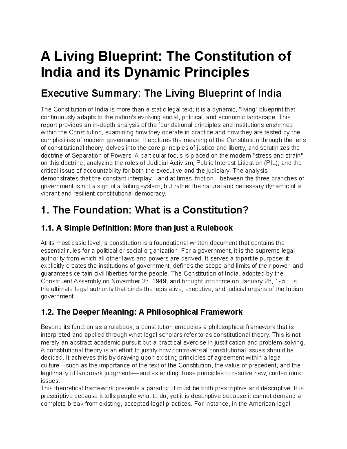 Constitution, Powers, and Accountability: A Dynamic Overview - Studocu