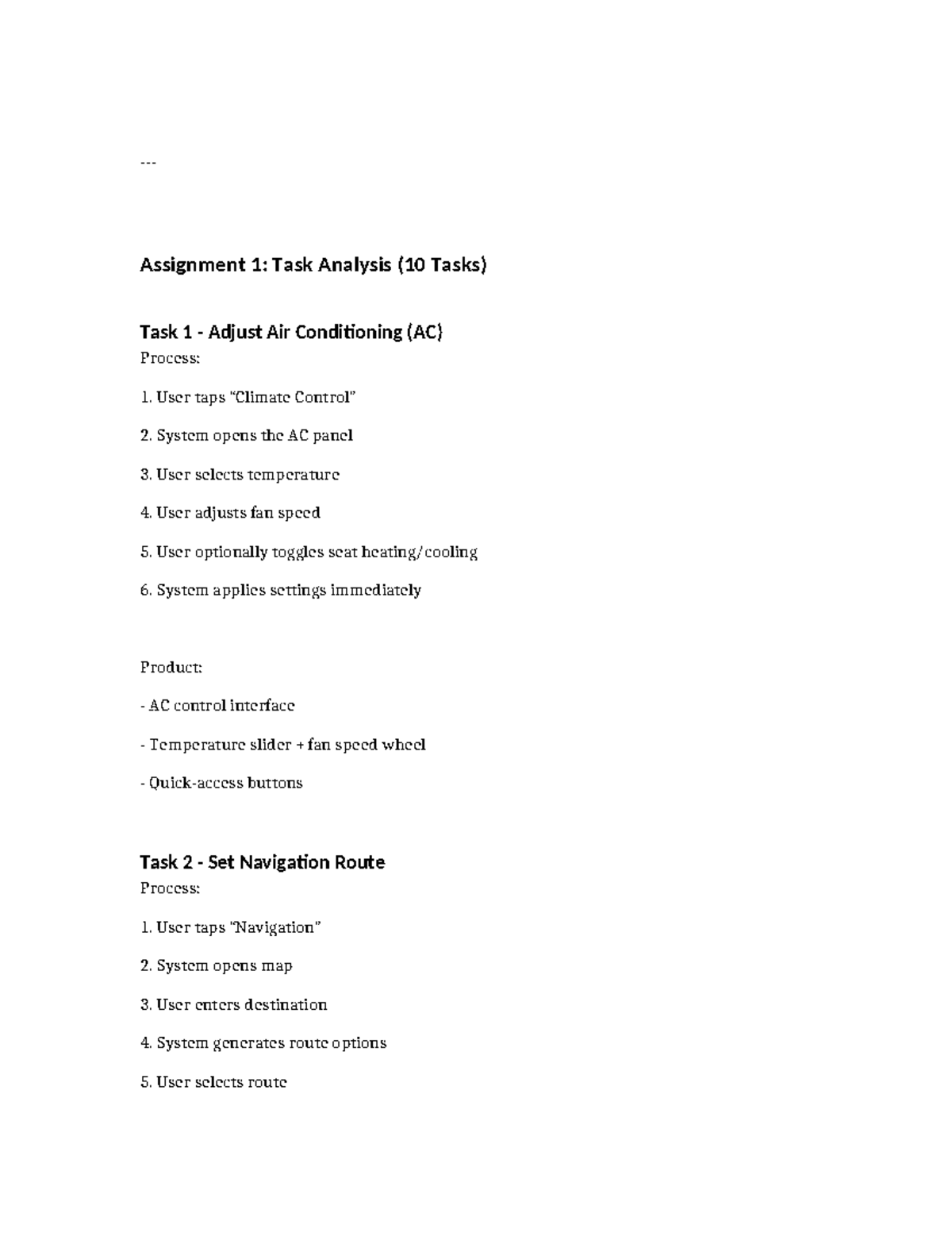 UIUX Group Assignment 2: Task Analysis & User Scenarios - Studocu
