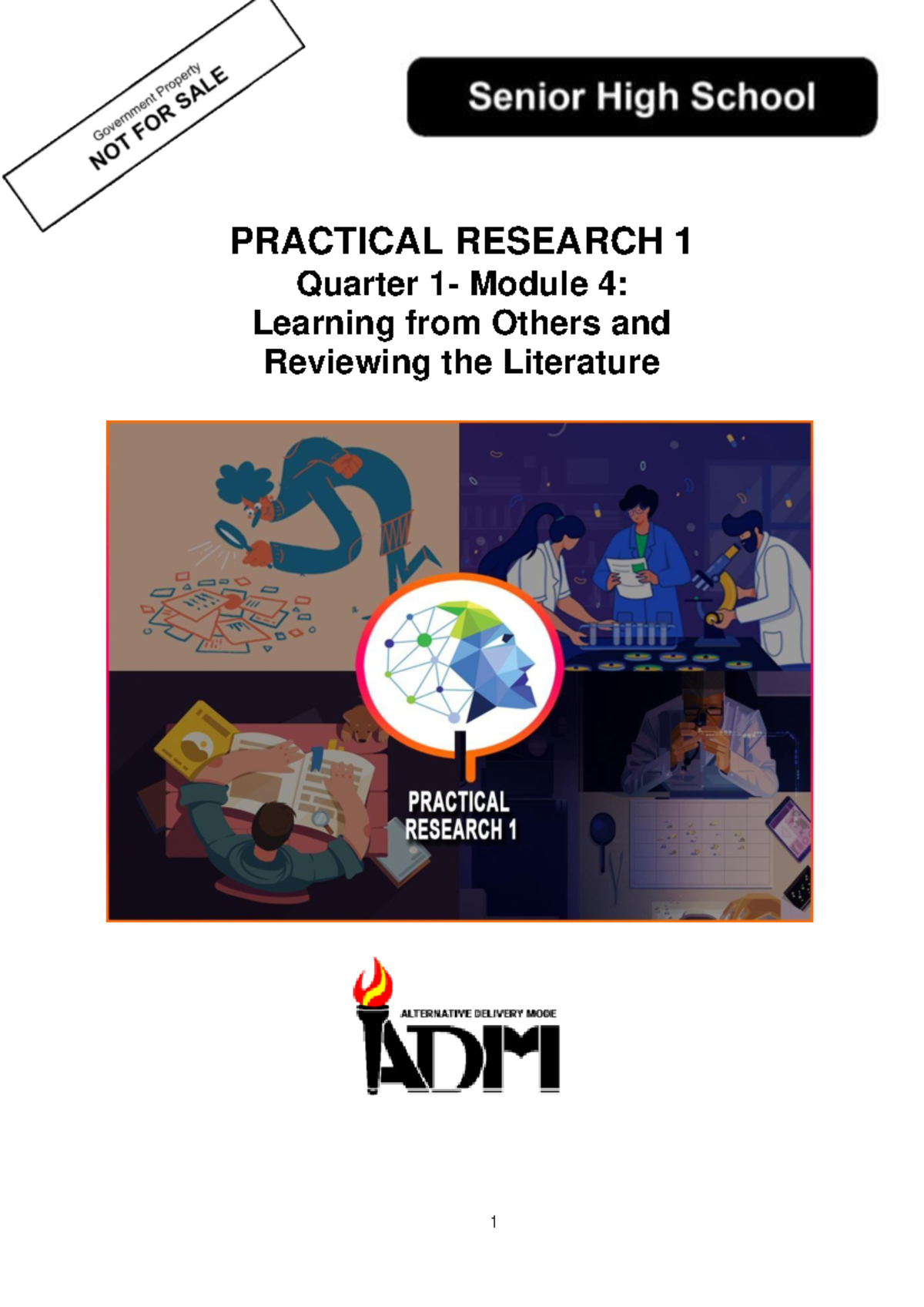 PR1 Module 4: Learning from Others & Reviewing the Literature - Studocu