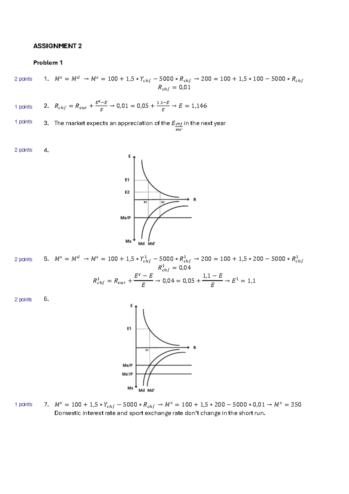 Assignment 2: Analysis of Market Equilibrium and Exchange Rates - Studocu