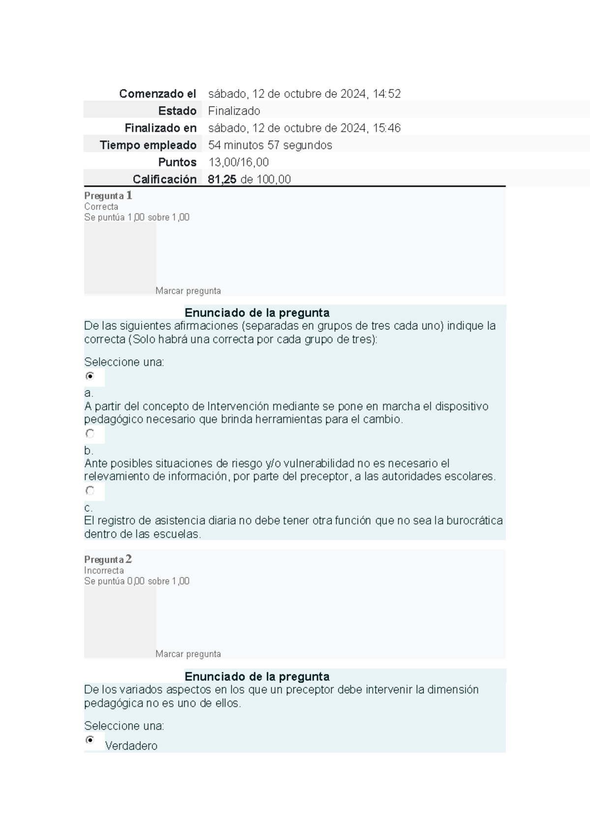 Examen Final: El Rol del Preceptor en la Educación Moderna - Document Preview