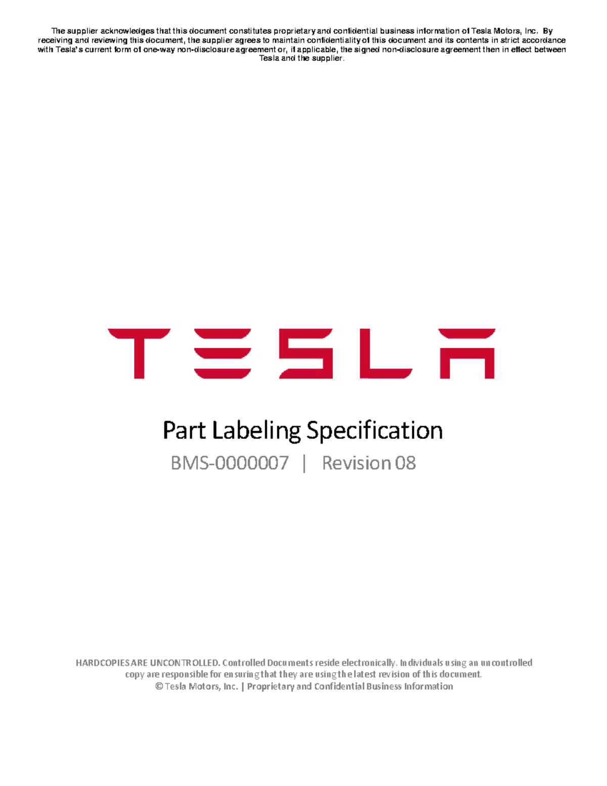 BMS 0000007 Rev 08: Part Labeling Specification Guide - Studocu