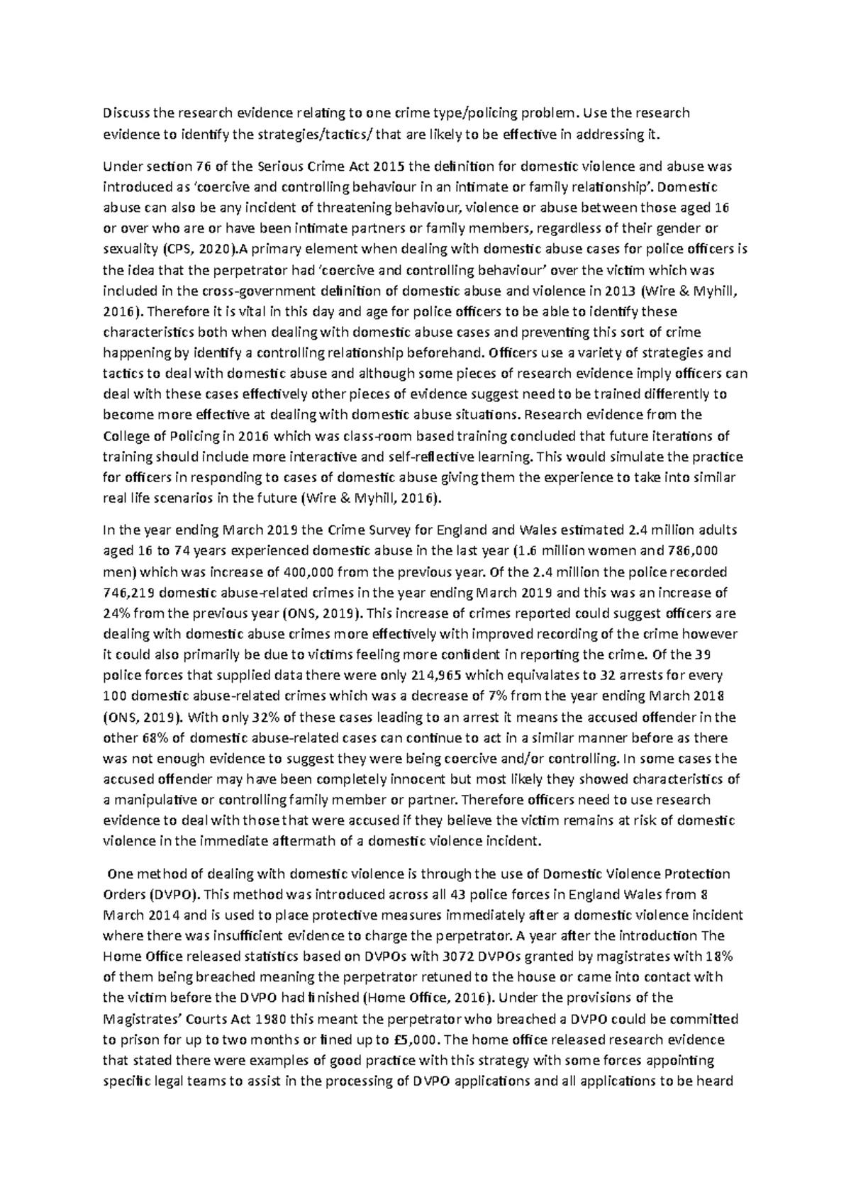 Example essay 4 - Can evidence-based policing strategies reduce crime ...