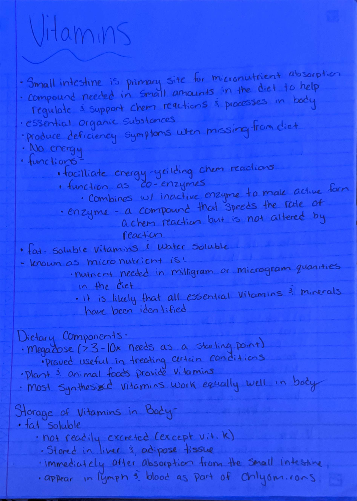 Final Exam Review Guide for Course XYZ 101: Vitamins and Nutrient ...