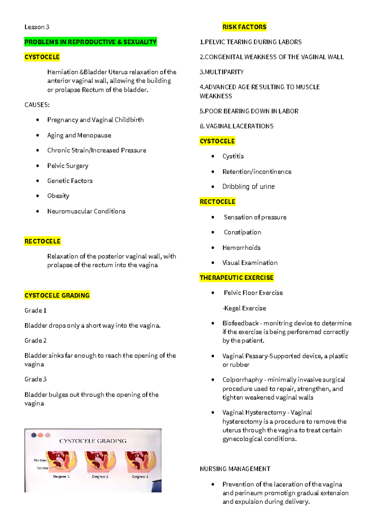 Lesson 3: Risk Factors in Reproductive Sexuality and Maternal Health ...