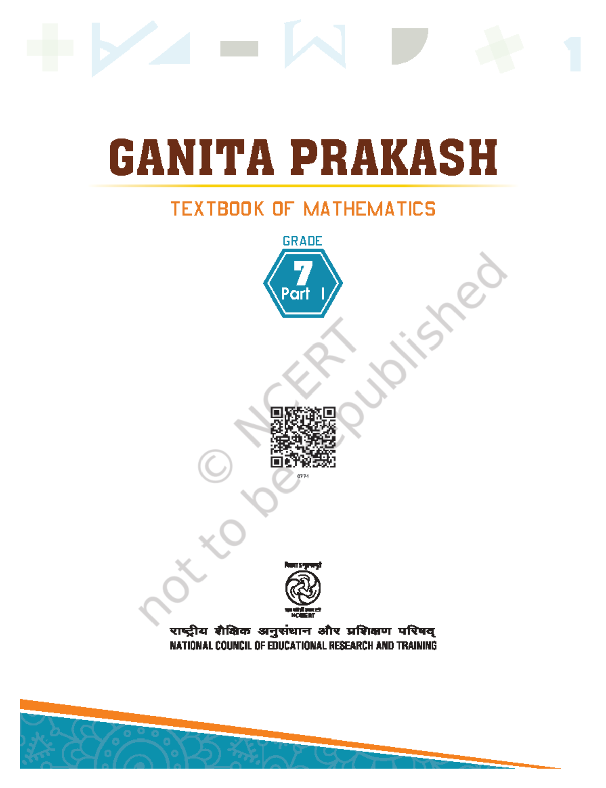 Ganita Prakash: Mathematics Textbook for Grade 7 - Part I - Studocu