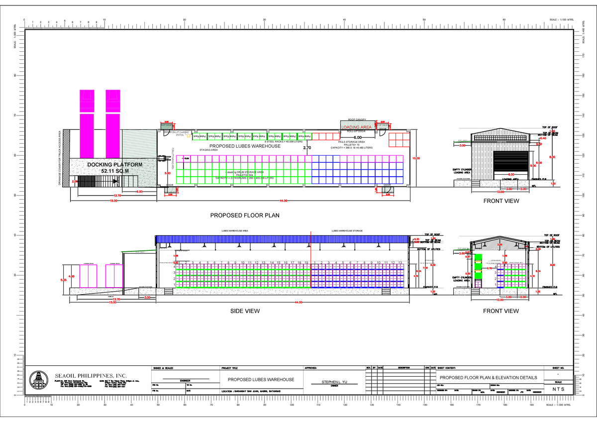 Proposed Smarthouse Lubes Storage Plan & Elevation Details - Studocu