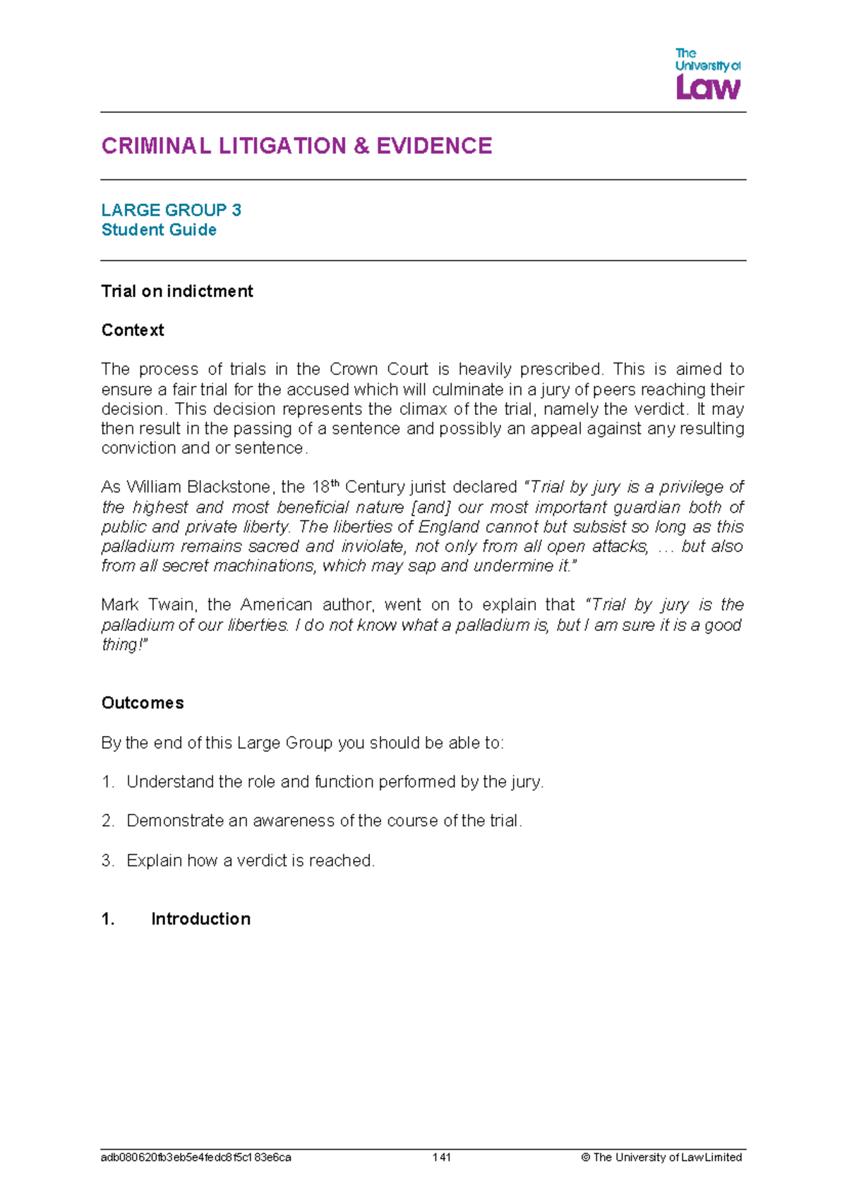 2425 crle lg03 ce01 student guide - CRIMINAL LITIGATION & EVIDENCE ...