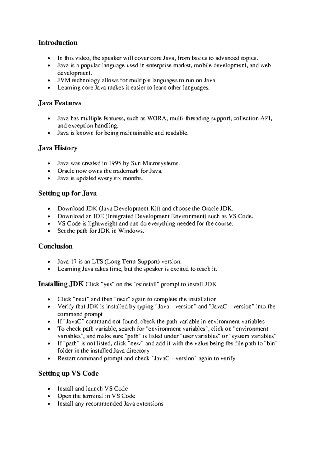 Telusko Java Notes: Core Concepts and Programming Essentials - Studocu