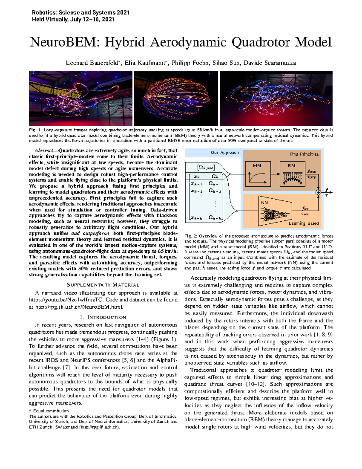 Hybrid Aerodynamic Quadrotor Model: P042 - UAV Dynamics and Control ...