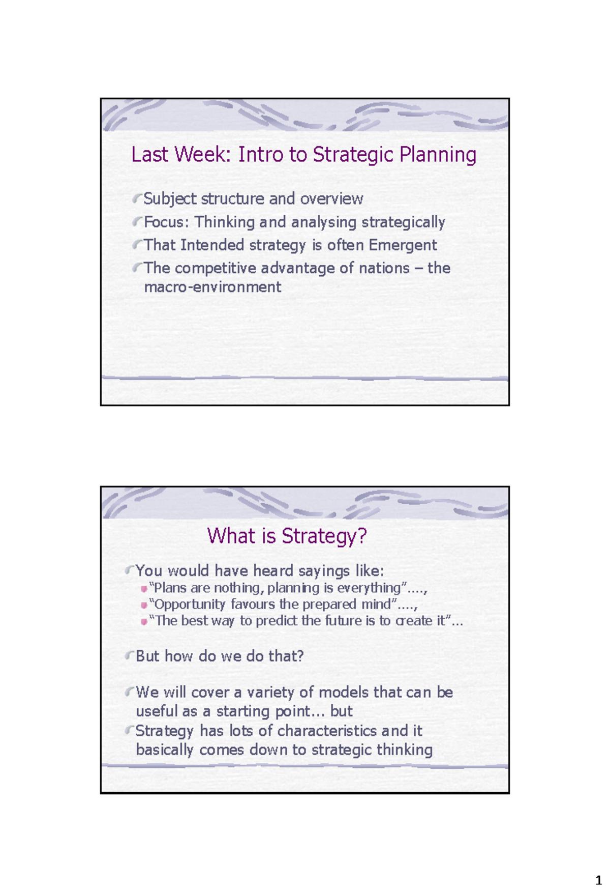 Lec2: Industry Analysis Overview and Strategic Planning Insights - Studocu