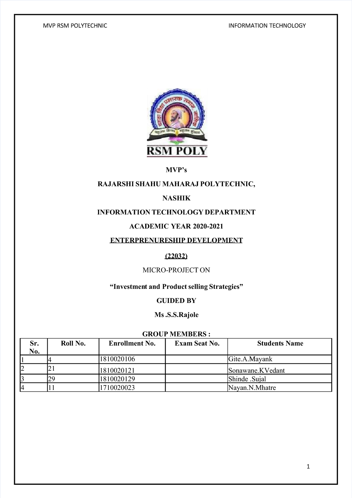 Pdf-ede-micro-projectdocx compress - MVP’sMVP’s RAJARSHI SHAHU MAHARAJ ...