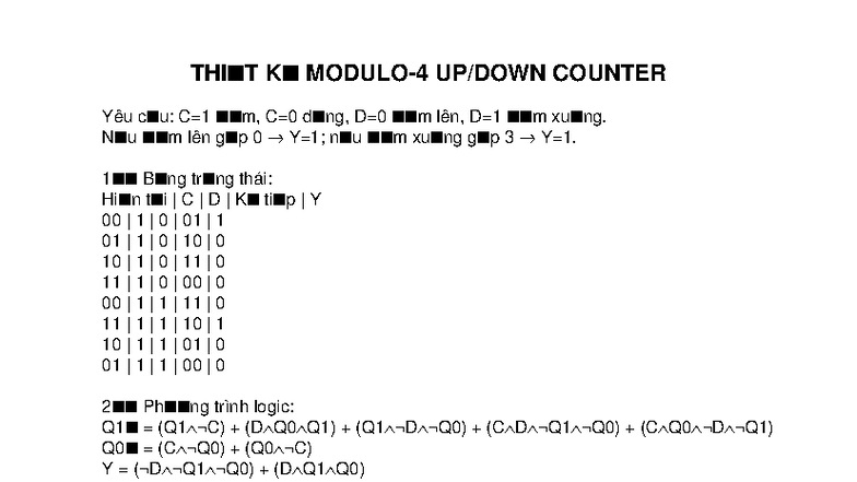 THI T K MODULO-4 UP/DOWN COUNTER REPORT - Studocu