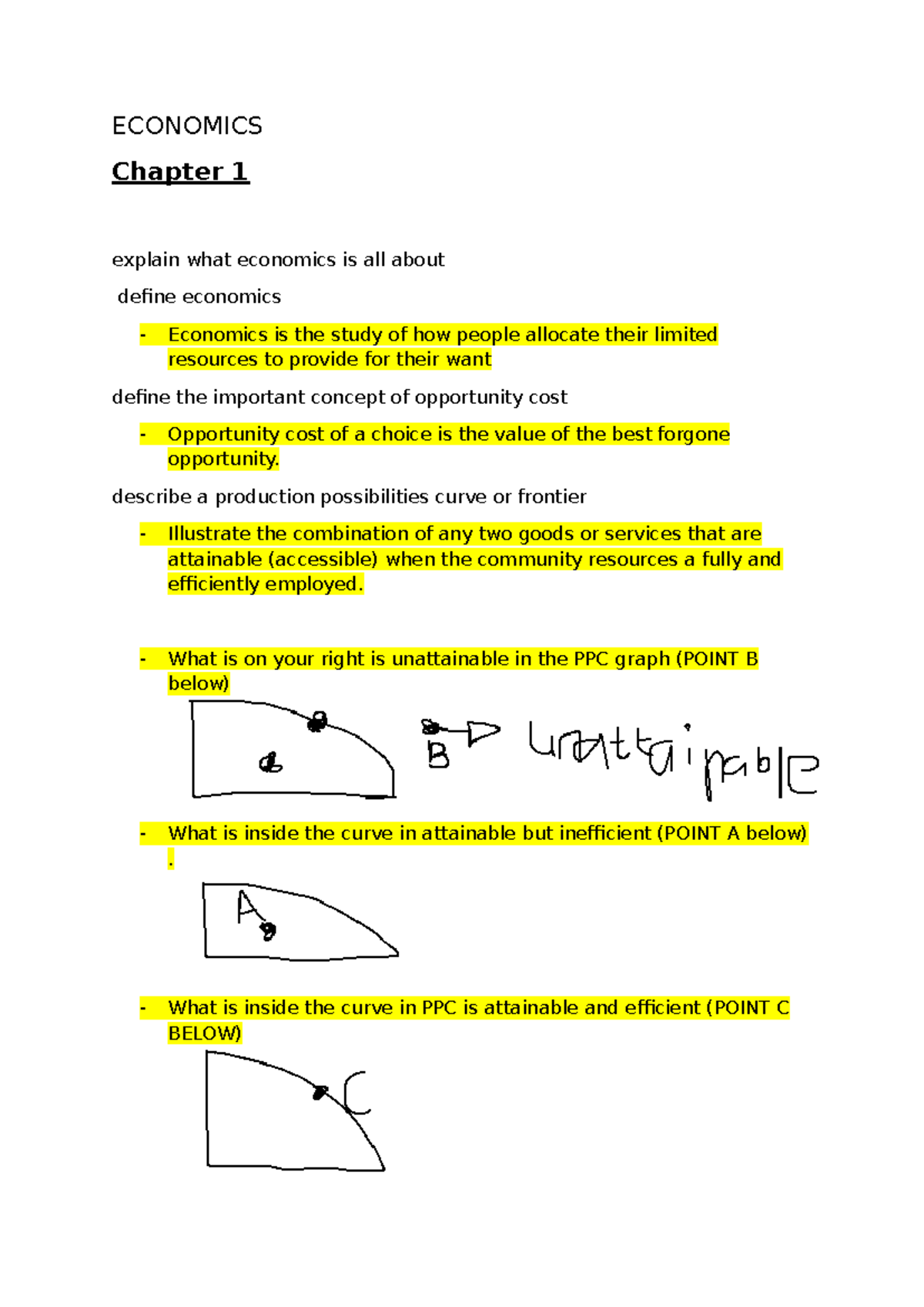 ECONOMICS Chapter 1: Understanding Key Concepts and Principles - Studocu
