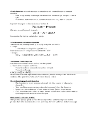 Limiting Reactants - Study Notes & Assignments - Studocu