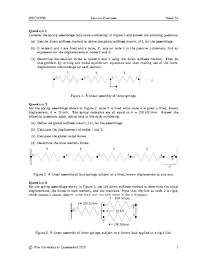 MECH3780 - 2024 Sample CFD Exam Solutions & Governing Equations ...