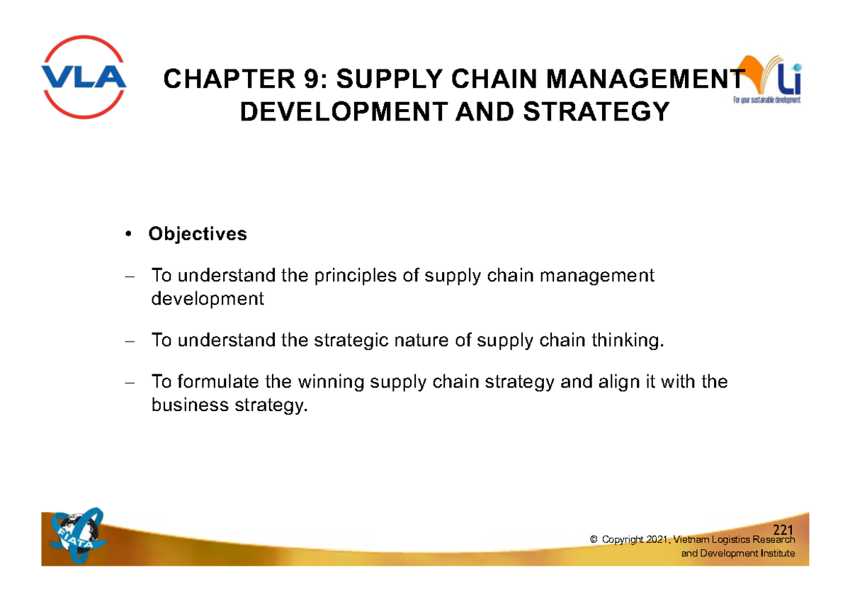 CHAPTER 9: SUPPLY CHAIN MANAGEMENT STRATEGY AND DEVELOPMENT - Studocu