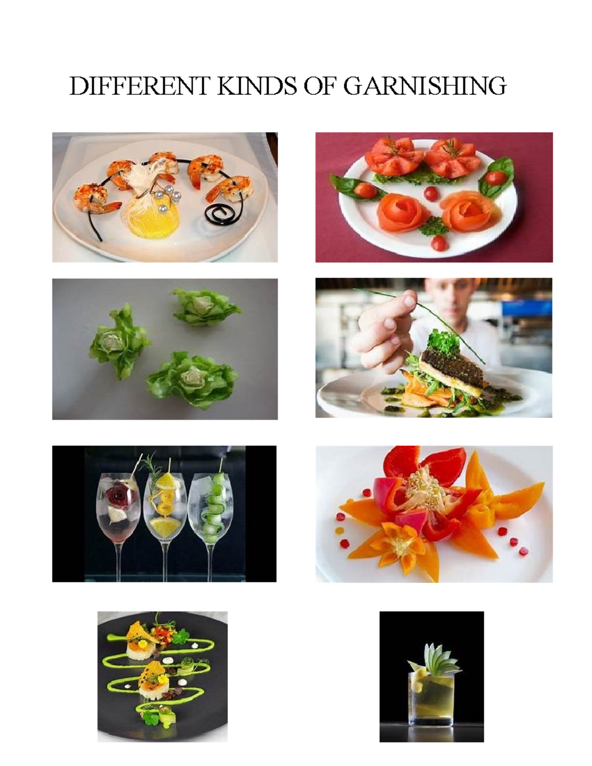 Different Kinds OF Garnishing - Electrical engineering - DIFFERENT ...