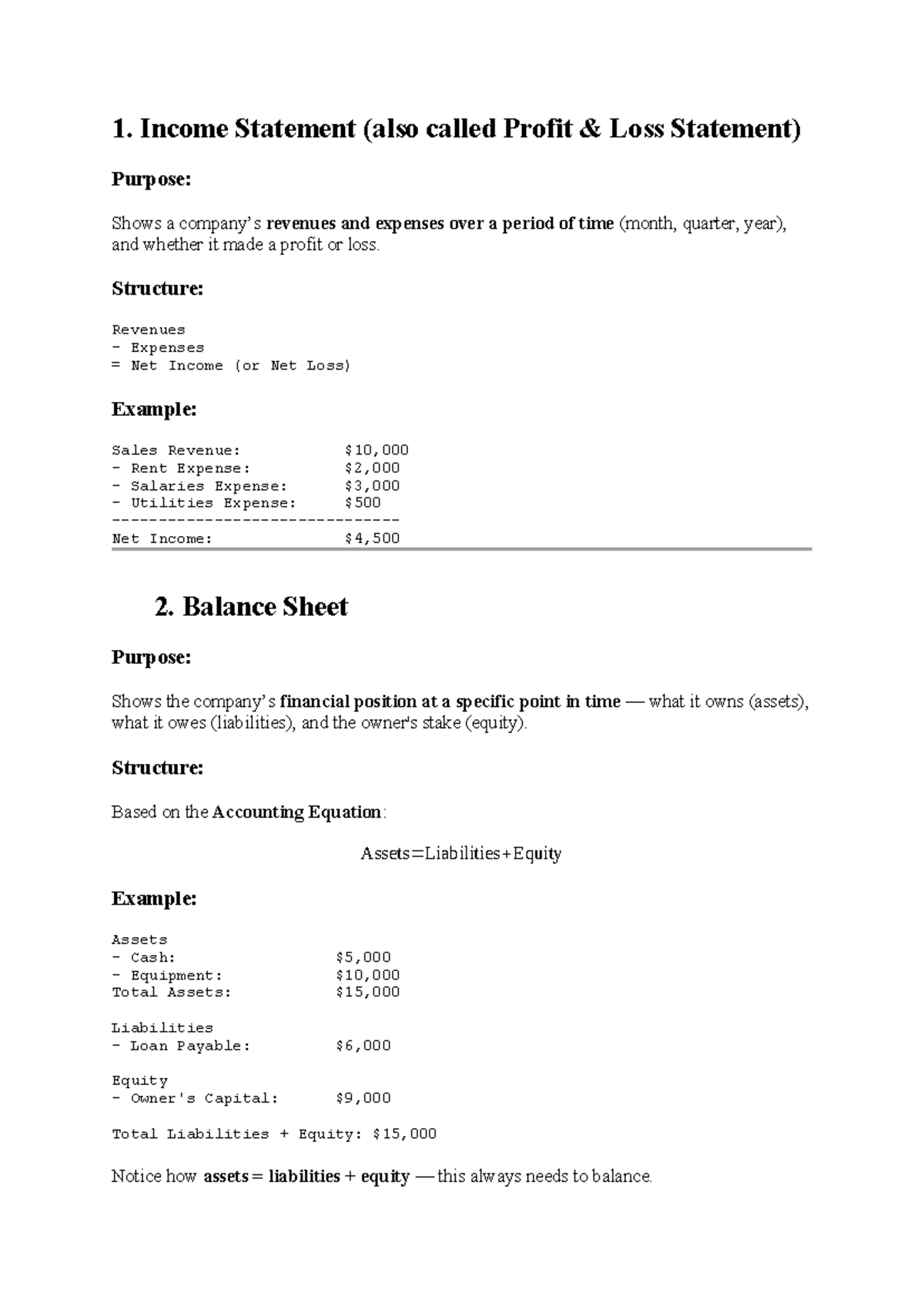 Financial Data Analysis: Income Statement & Balance Sheet Overview ...