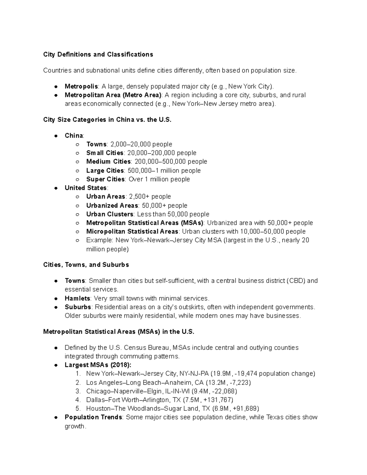 Untitled document - Has notes on the cities unit of AP human geography ...