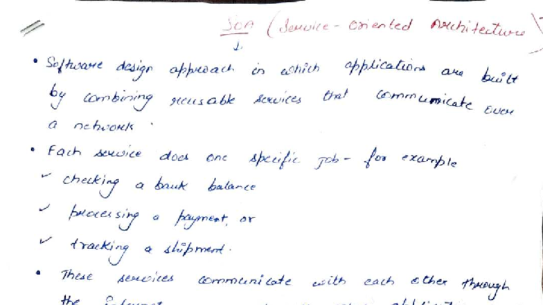 CC SOA - Overview of SOA Principles and Applications - Studocu