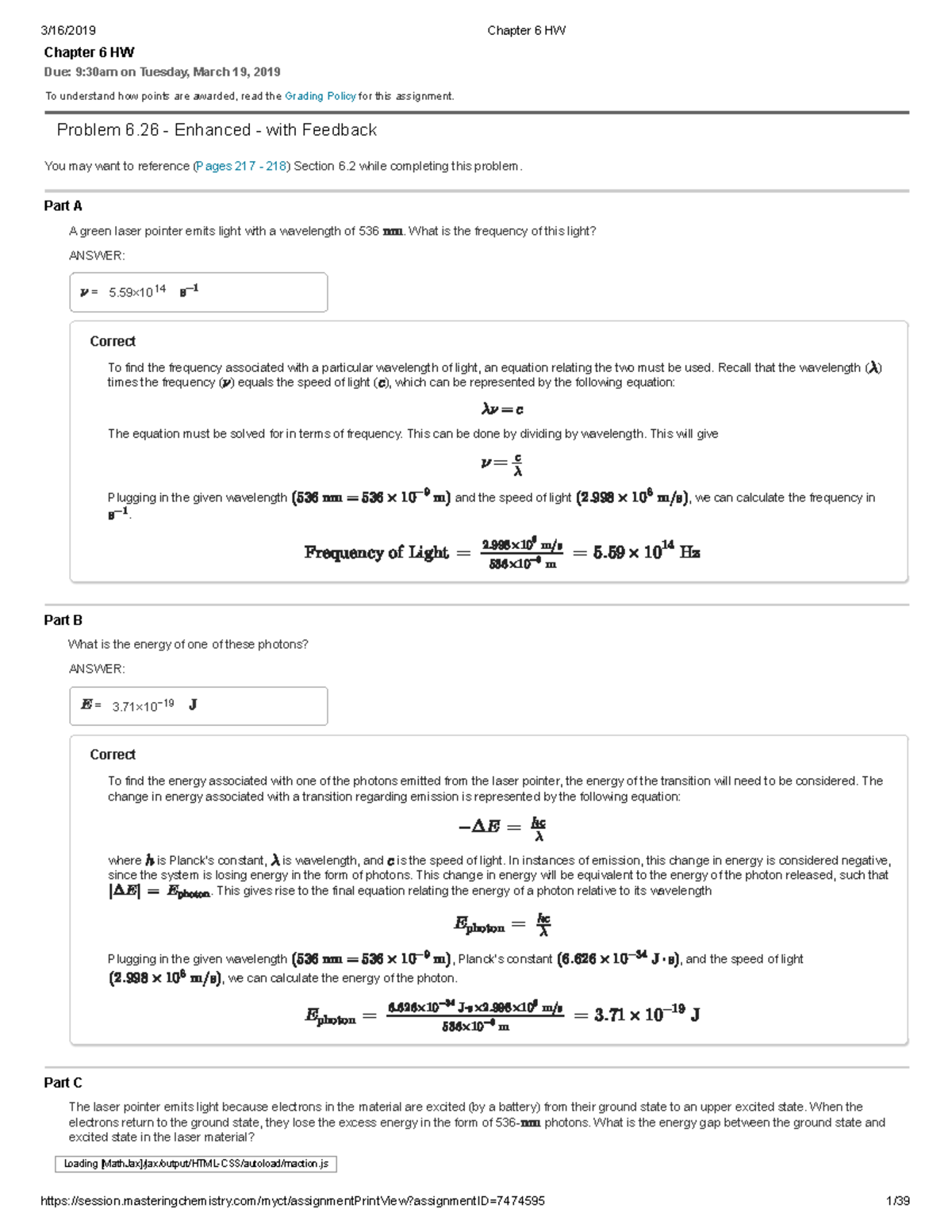 Chapter 6 HW - Enhanced Problem Set with Feedback - Studocu